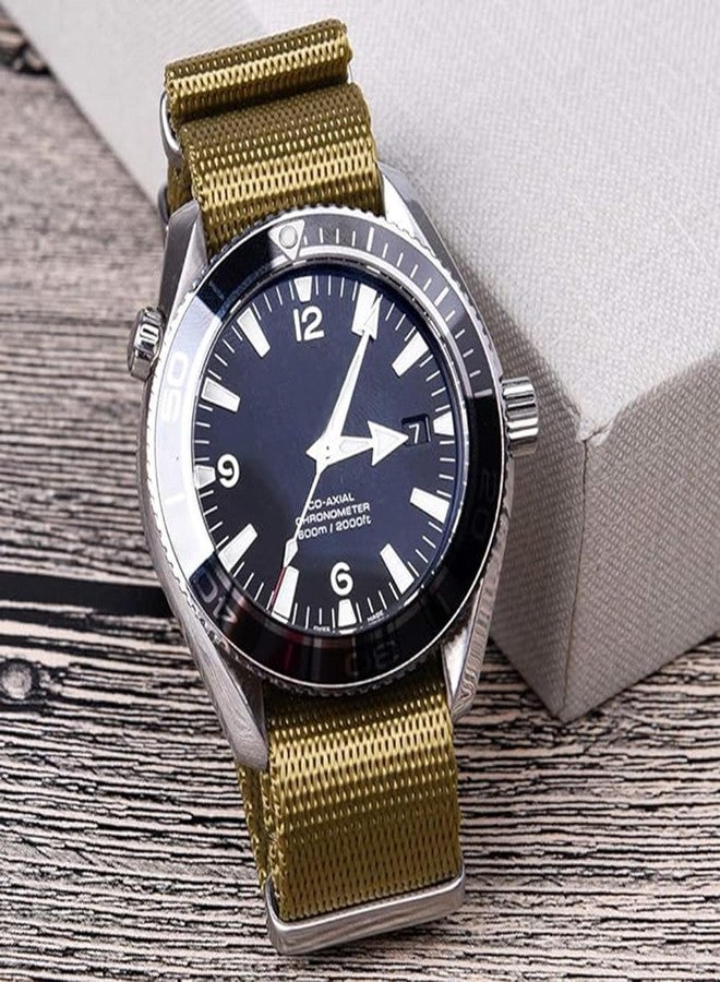 ريتشي سوار ساعة نايلون فاخر من ريتشي، هدية مثالية لعيد الميلاد، مزود بإبزيم متين، متوفر بمقاسات 18 مم، 20 مم، و22 مم. سوار ساعة نايلون فاخر مستوحى من حزام الأمان، مناسب للرجال والنساء، هدية مميزة، هدية رائعة للرجال. - Image 2